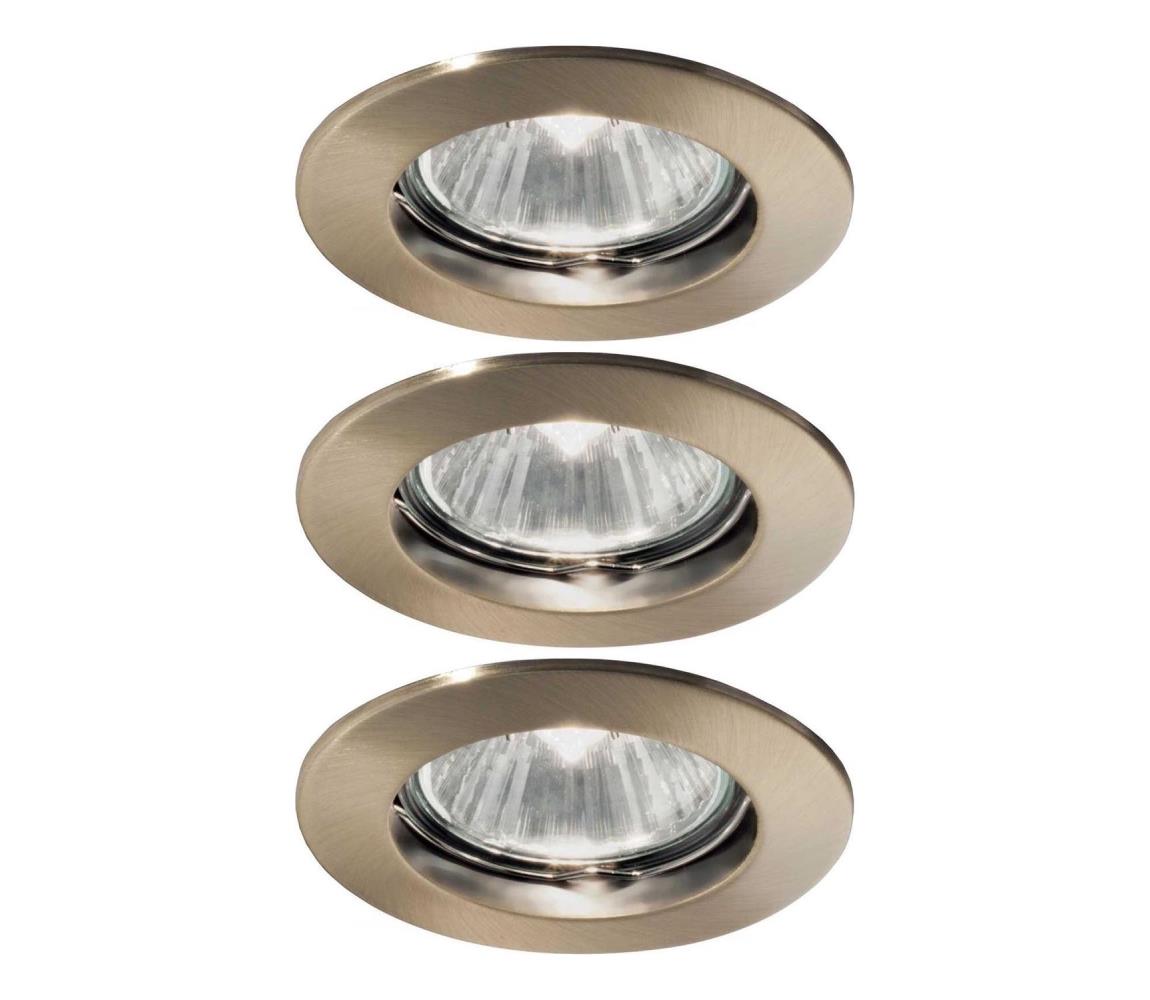 Ideal Lux - SADA 3x podhľadových svietidiel JAZZ 1xGU10/50W/230V bronzová 8590828359241