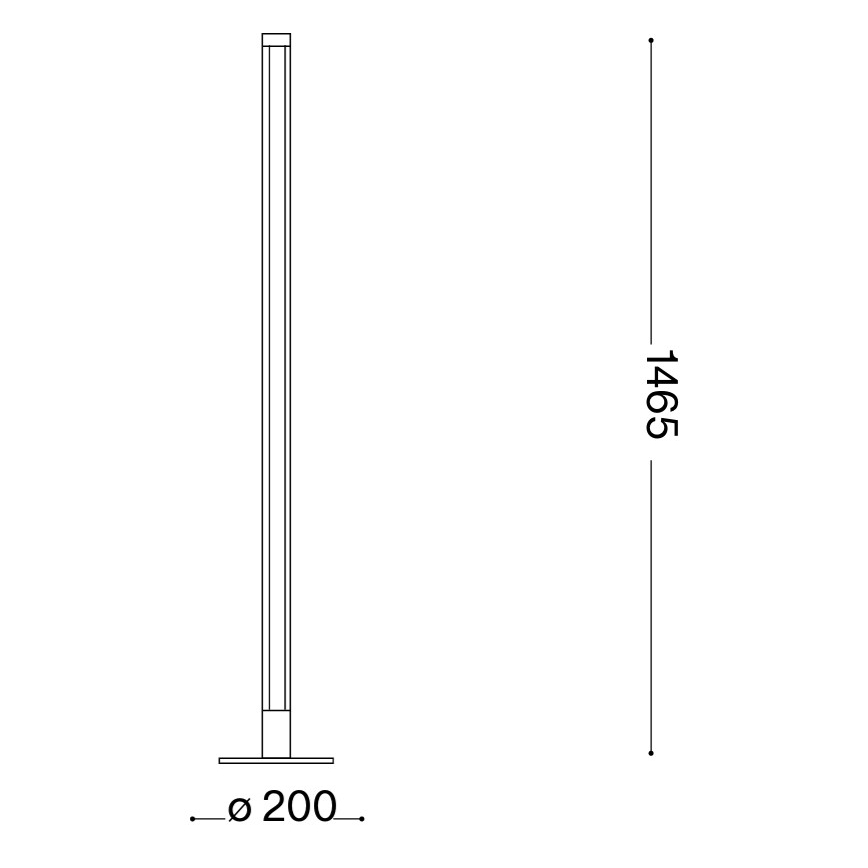 Ideal Lux - stmievateľná LED stojacia lampa YOKO LED/16W/230V CRI 90 biela