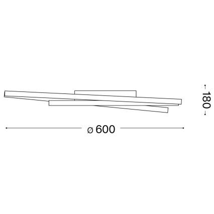 Ideal Lux - LED stlmiteľné stropné svietidlo OZ LED/48W/230V pr. 60 cm CRI 90 biela