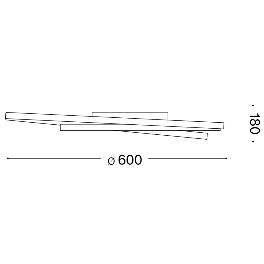Ideal Lux - LED stlmiteľné stropné svietidlo OZ LED/48W/230V pr. 60 cm CRI 90 biela