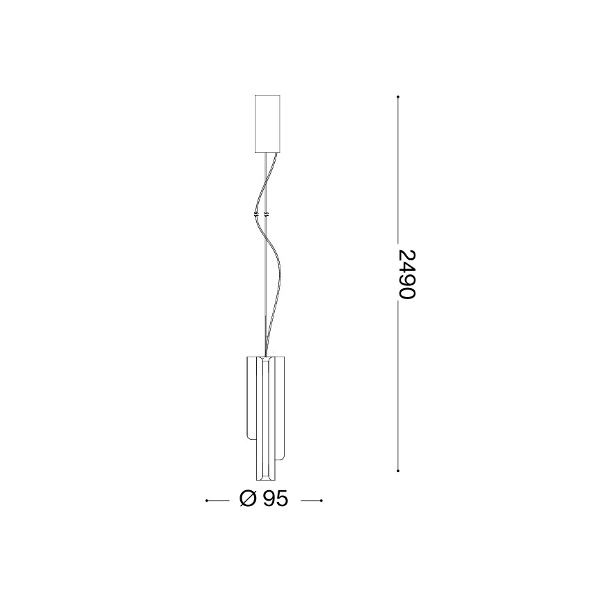 Ideal Lux - stmievateľný LED luster na lanku DORICA 3xLED/9W/230V CRI 90 pr. 9,5 cm čierna