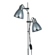 Ideal Lux - Stojacia lampa 2xE27/60W/230V strieborná