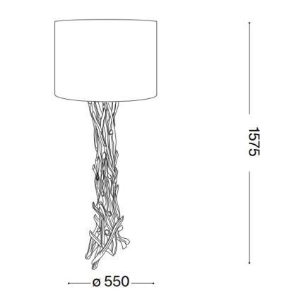 Ideal Lux - Stojacia lampa DRIFTWOOD 1xE27/60W/230V guava