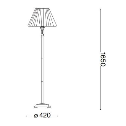Ideal Lux - Stojacia lampa FIRENZE 1xE14/40W/230V biela/zlatá