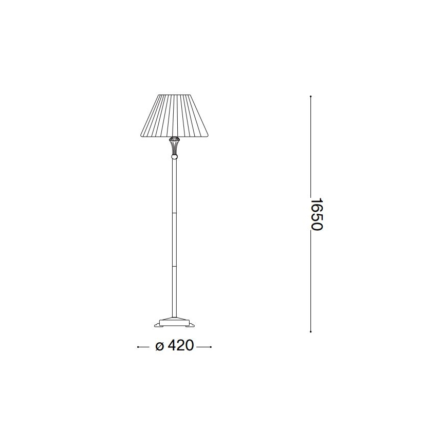 Ideal Lux - Stojacia lampa FIRENZE 1xE14/40W/230V biela/zlatá