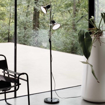 Ideal Lux - Stojacia lampa POLLY 2xE27/60W/230V čierna