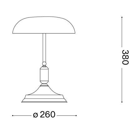 Ideal Lux - Stolná lampa 1xE27/60W/230V mosadz