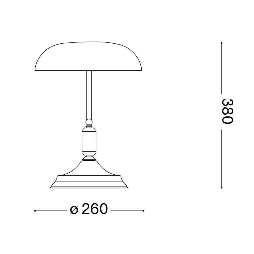 Ideal Lux - Stolná lampa 1xE27/60W/230V mosadz
