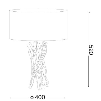 Ideal Lux - Stolná lampa DRIFTWOOD 1xE27/60W/230V guava