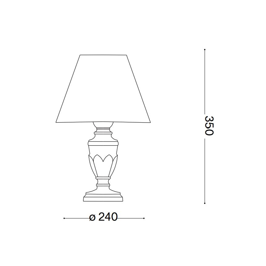 Ideal Lux - Stolná lampa FIRENZE 1xE14/40W/230V biela/zlatá