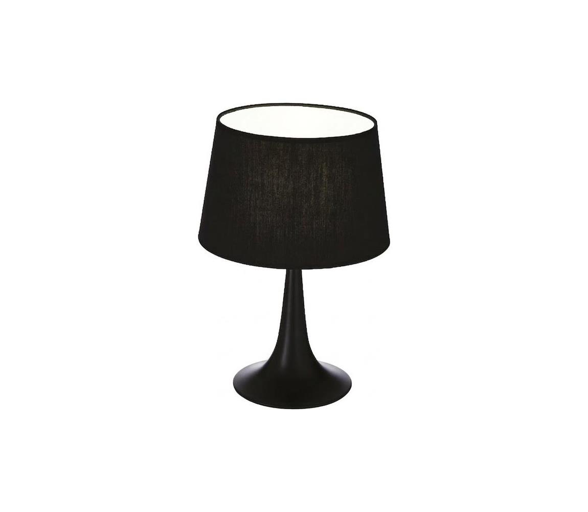 Ideal Lux - Stolná lampa LONDON 1xE27/60W/230V čierna 110554
