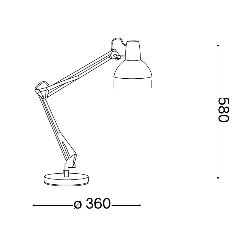 Ideal Lux - Stolná lampa WALLY 1xE27/42W/230V čierna/medená