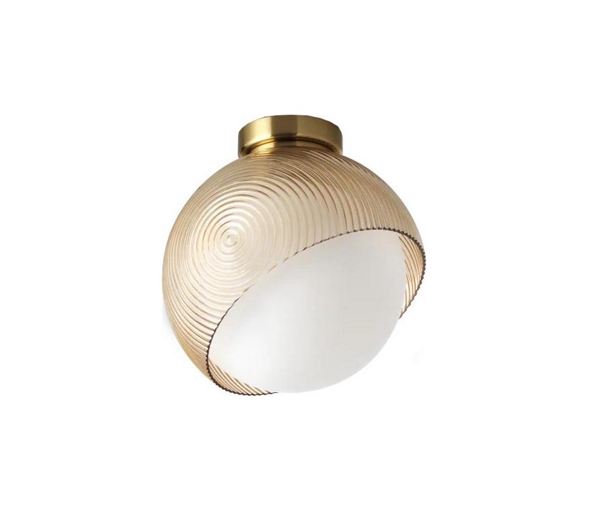 Ideal Lux - Stropné svietidlo BLOOM 1xE27/42W/230V pr. 22 cm zlatá/dymovo-béžová 366579