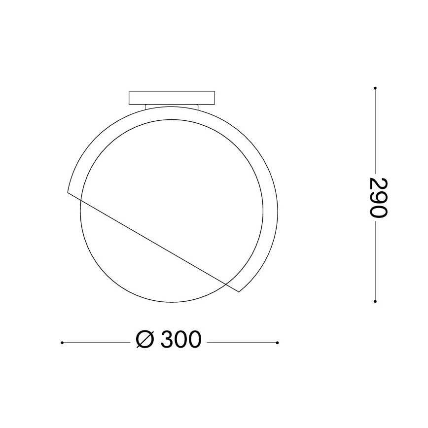 Ideal Lux - Stropné svietidlo BLOOM 1xE27/42W/230V, priemer 30 cm, zlaté/dymovo-béžové