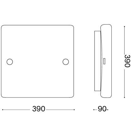 Ideal Lux - Stropné svietidlo CELINE 3xE27/60W/230V 39x39 biela