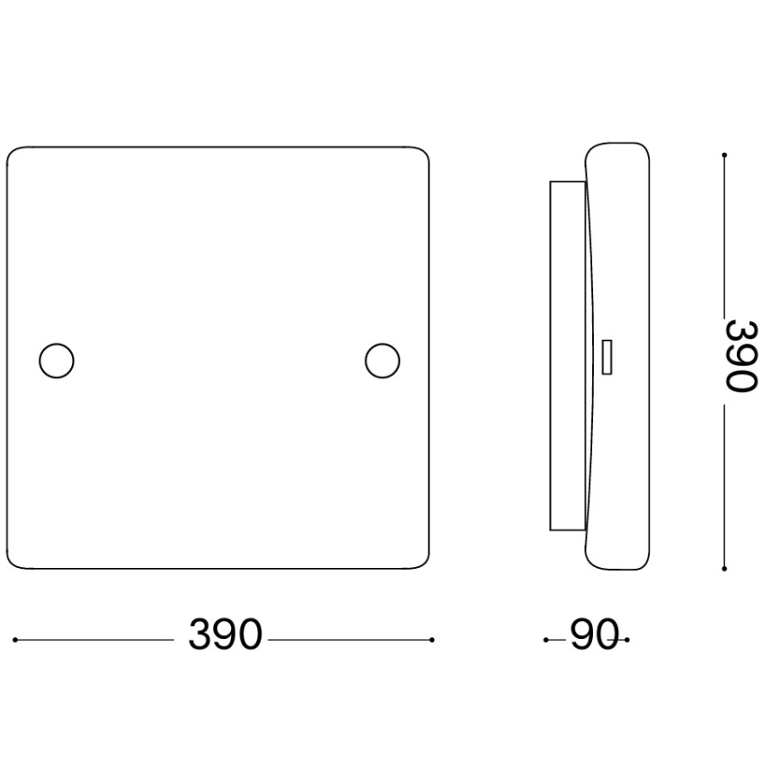 Ideal Lux - Stropné svietidlo CELINE 3xE27/60W/230V 39x39 biela