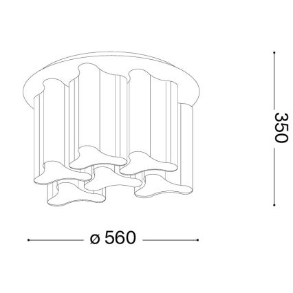 Ideal Lux - Stropné svietidlo COMPO 6xE27/52W/230V pr. 56 cm biela