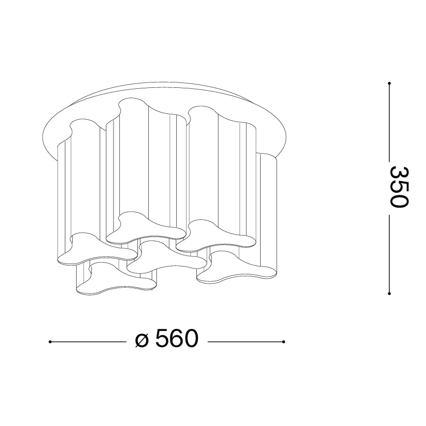 Ideal Lux - Stropné svietidlo COMPO 6xE27/52W/230V pr. 56 cm biela