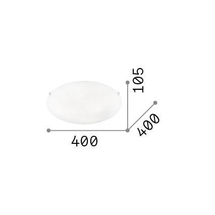 Ideal Lux - Stropné svietidlo LANA 3xE27/60W/230V pr. 40 cm biele