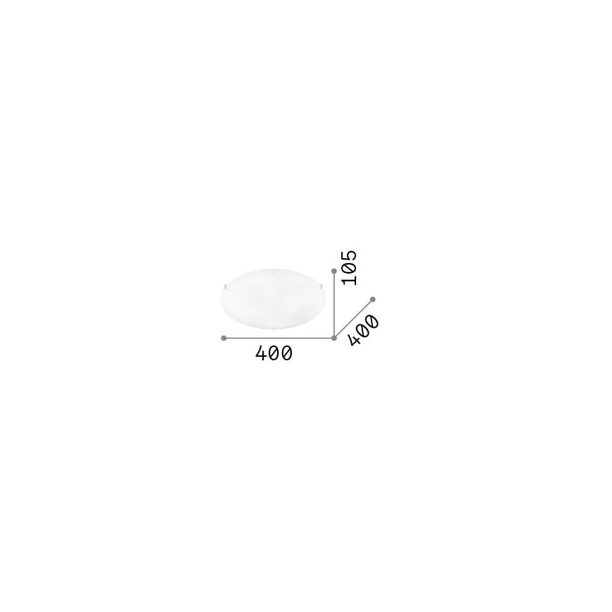 Ideal Lux - Stropné svietidlo LANA 3xE27/60W/230V pr. 40 cm biele