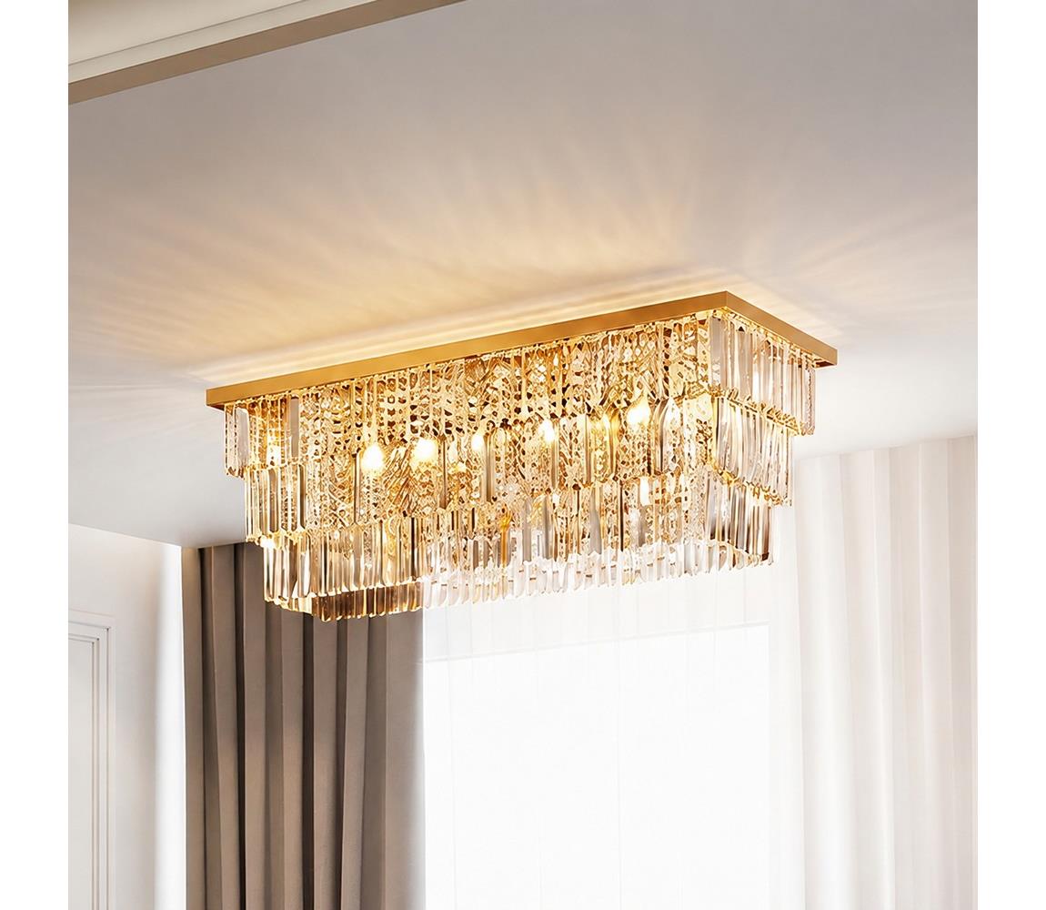 Ideal Lux - Stropné svietidlo MARTINEZ 8xE14/40W/230V zlaté 213569
