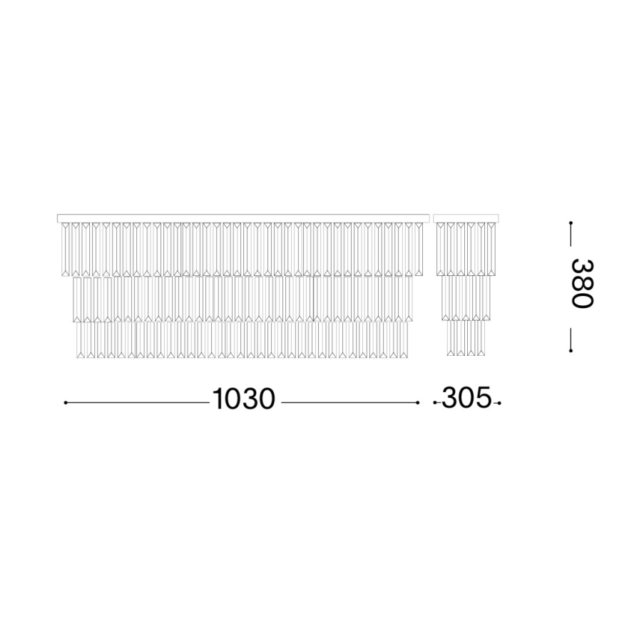 Ideal Lux - Stropné svietidlo MARTINEZ 8xE14/40W/230V zlaté