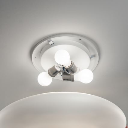 Ideal Lux - Stropné svietidlo SMARTIES 1xE27/42W/230V pr. 33 cm biele