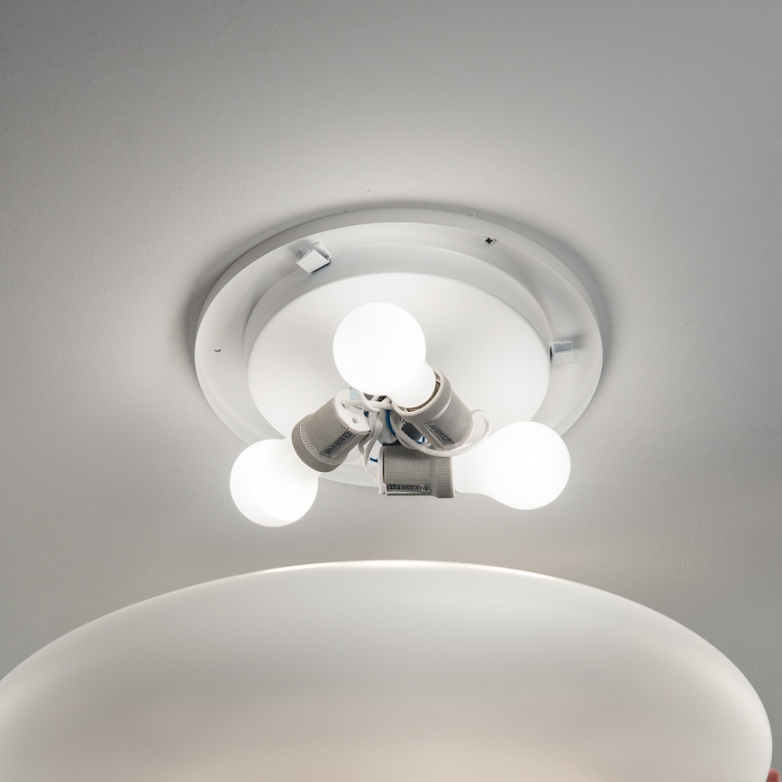Ideal Lux - Stropné svietidlo SMARTIES 2xE27/42W/230V pr. 42,5 cm biela
