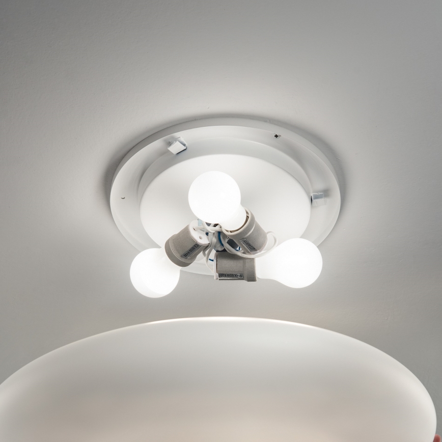 Ideal Lux - Stropné svietidlo SMARTIES 2xE27/42W/230V pr. 42,5 cm biela
