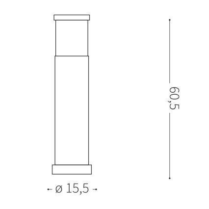 Ideal Lux - Vonkajšia lampa 1xE27/42W/230V 60 cm IP44 antracit