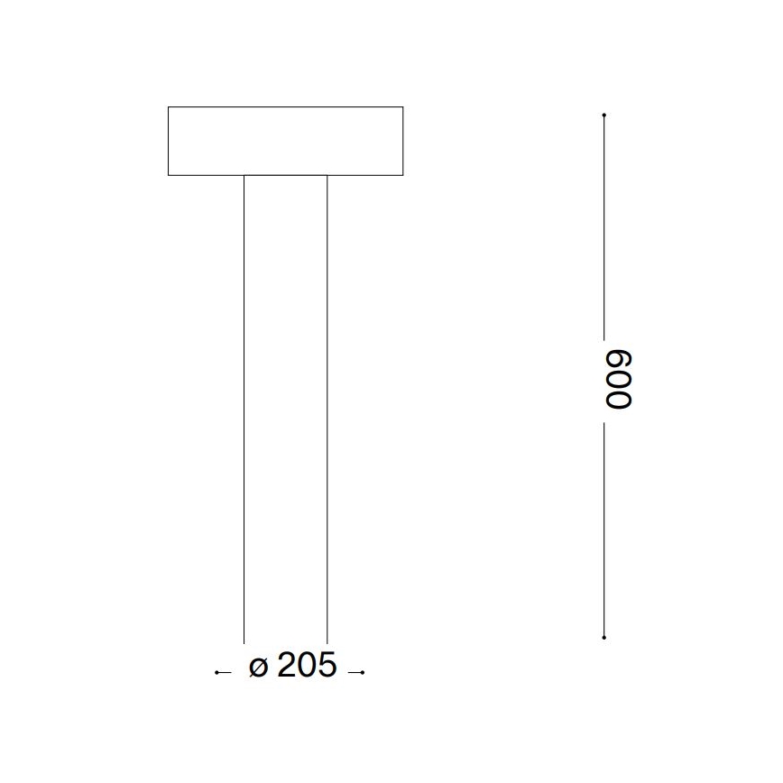 Ideal Lux - Vonkajšia lampa 4xG9/15W/230V 60 cm IP44 antracit