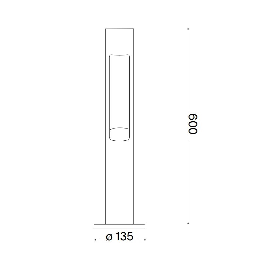 Ideal Lux - Vonkajšia lampa ACQUA 1xG9/15W/230V 60 cm IP44 antracit