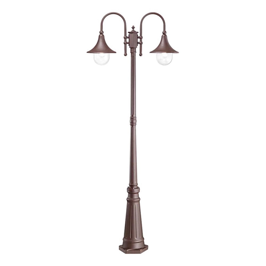 Ideal Lux - Vonkajšia lampa CIMA 2xE27/52W/230V 216 cm IP43 hnedá