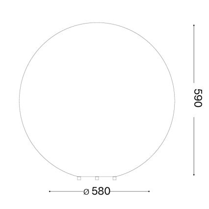 Ideal Lux - Vonkajšia lampa DORIS 1xE27/60W/230V, priemer 58 cm, IP44, sivá