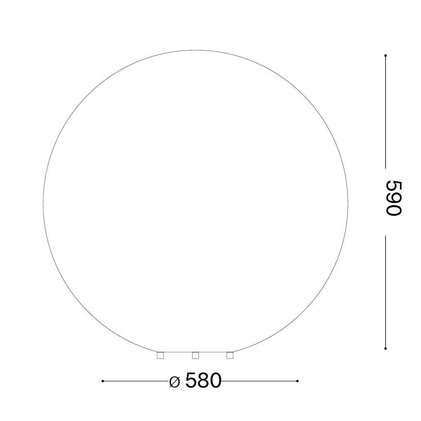 Ideal Lux - Vonkajšia lampa DORIS 1xE27/60W/230V, priemer 58 cm, IP44, sivá