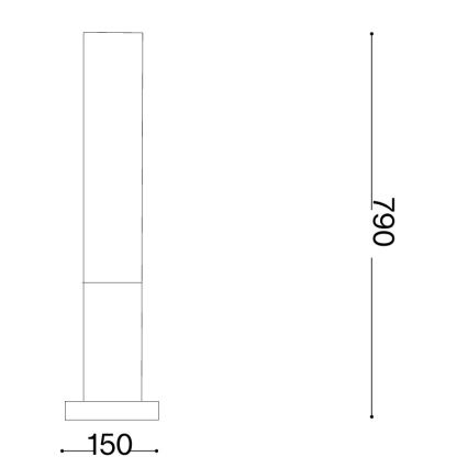 Ideal Lux - Vonkajšia lampa EDO OUTDOOR 1xGX53/15W/230V 79 cm IP65 hnedá