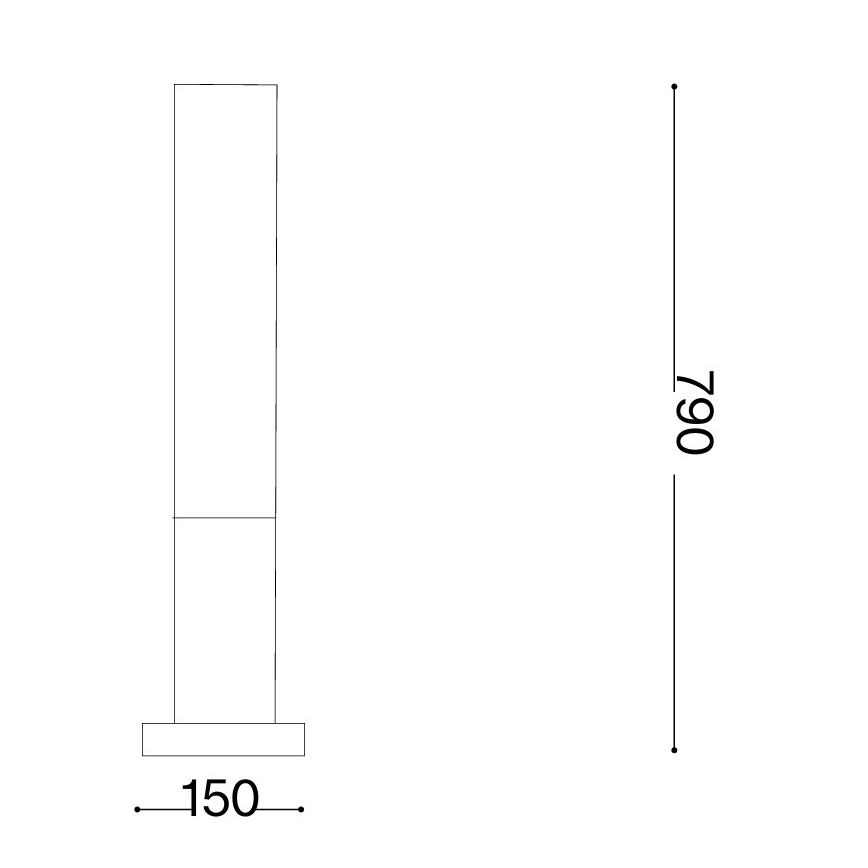 Ideal Lux - Vonkajšia lampa EDO OUTDOOR 1xGX53/15W/230V 79 cm IP65 hnedá