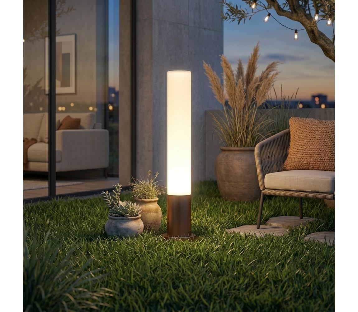 Ideal Lux - Vonkajšia lampa EDO OUTDOOR 1xGX53/15W/230V 80 cm IP65 hnedá 213071