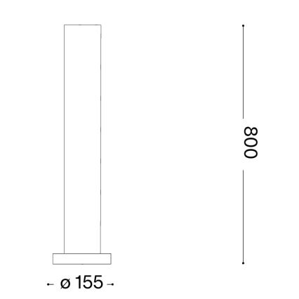 Ideal Lux - Vonkajšia lampa EDO OUTDOOR 1xGX53/15W/230V 80 cm IP65 hnedá