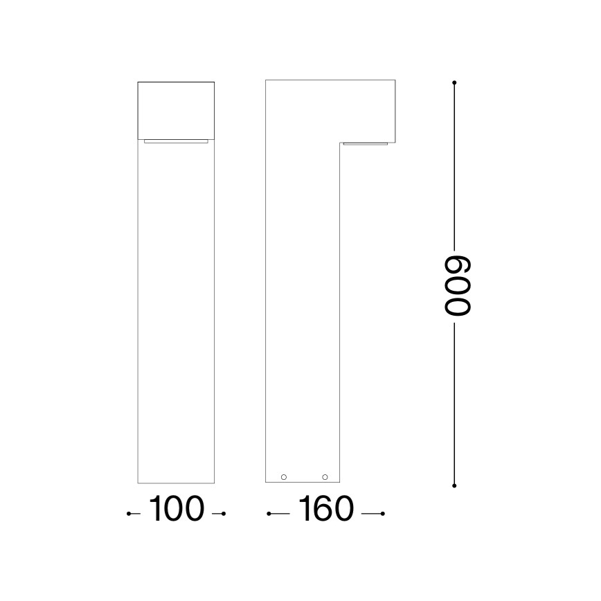 Ideal Lux - Vonkajšia lampa SIRIO 2xGX53/9W/230V 60 cm IP65 hnedá