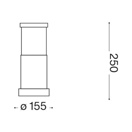 Ideal Lux - Vonkajšia lampa TRONCO 1xE27/42W/230V 25 cm IP65 hnedá
