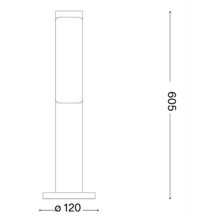 Ideal Lux - Vonkajšia LED lampa ETERE LED/9,5W/230V 3000K 60 cm CRI 90 IP44 čierna