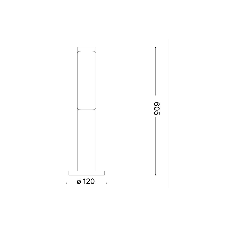 Ideal Lux - Vonkajšia LED lampa ETERE LED/9,5W/230V 3000K 60 cm CRI 90 IP44 čierna