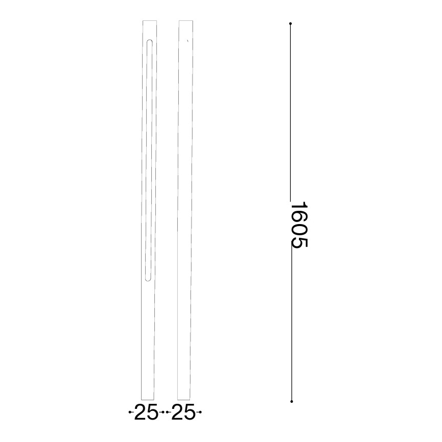 Ideal Lux - Vonkajšia LED lampa JEDI LED/25W/230V 160 cm CRI 90 IP65 antracit