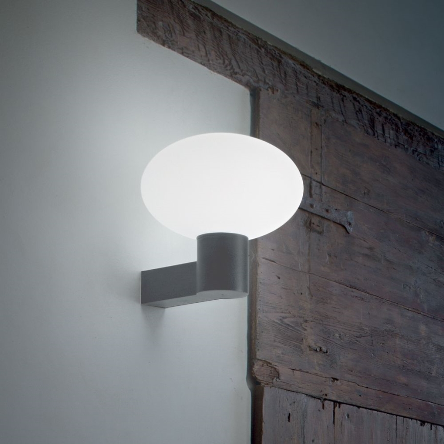 Ideal Lux - Vonkajšia nástenná lampa CLIO 1xE27/42W/230V IP44 antracit