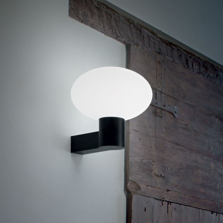 Ideal Lux - Vonkajšia nástenná lampa CLIO 1xE27/42W/230V IP44 čierna