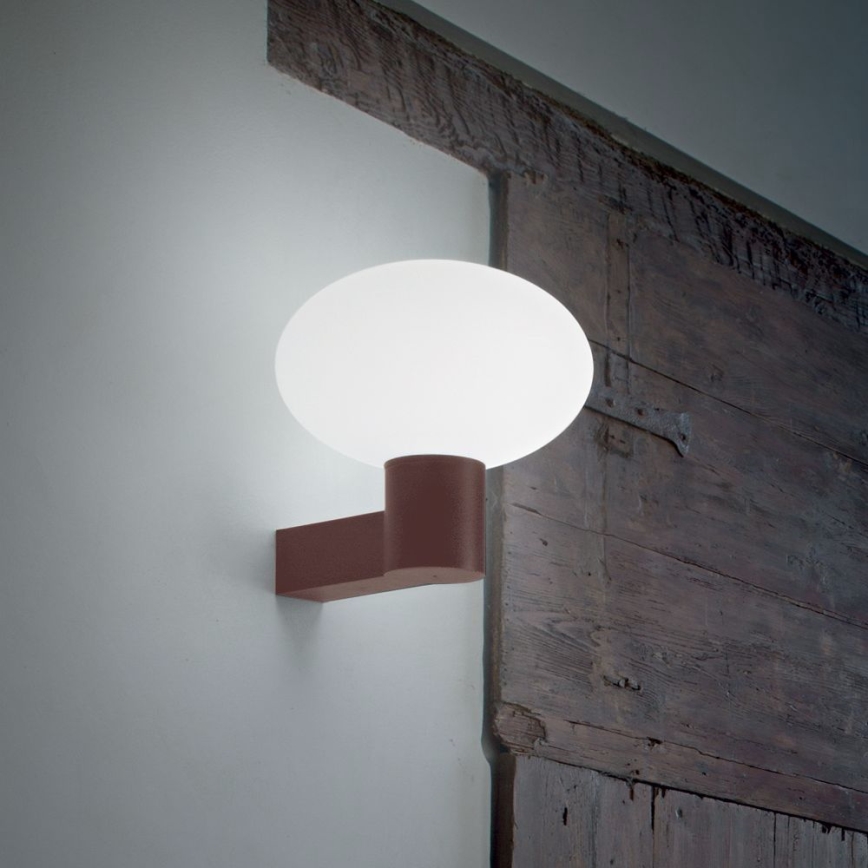 Ideal Lux - Vonkajšia nástenná lampa CLIO 1xE27/42W/230V IP44 hnedá