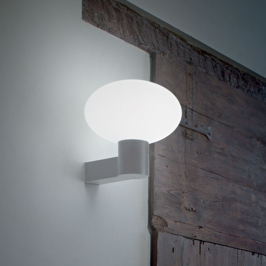Ideal Lux - Vonkajšia nástenná lampa CLIO 1xE27/42W/230V IP44 šedá