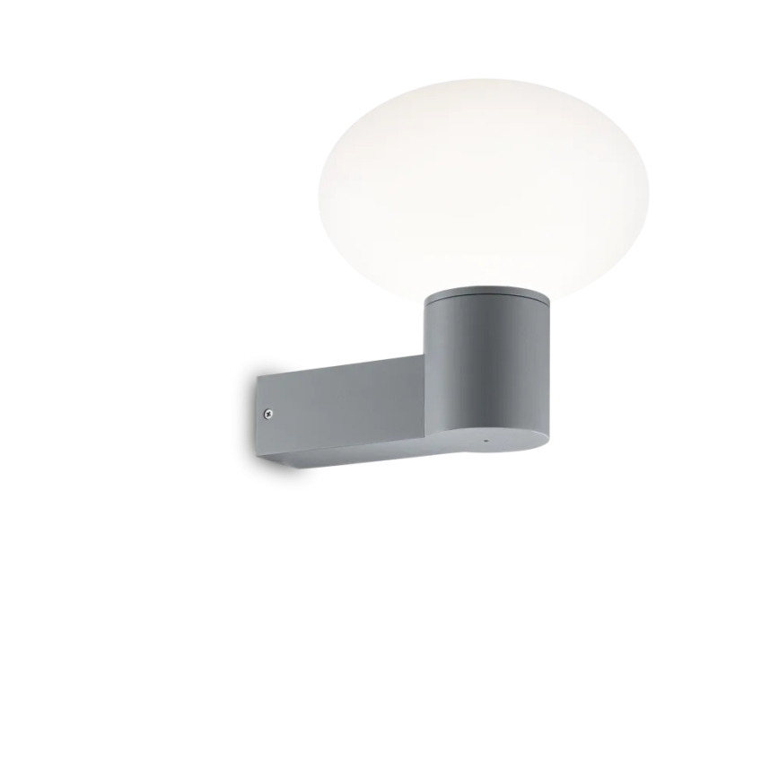 Ideal Lux - Vonkajšia nástenná lampa CLIO 1xE27/42W/230V IP44 šedá