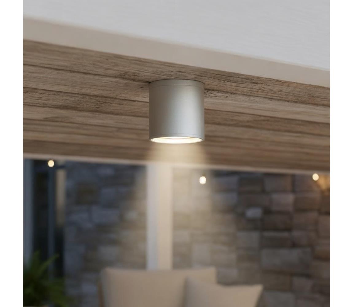 Ideal Lux - Vonkajšie bodové svietidlo GUN 1xGU10/28W/230V pr. 11 cm IP55 šedá 163642